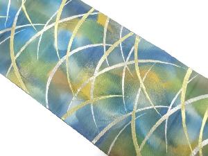 芝草模様織り出し袋帯